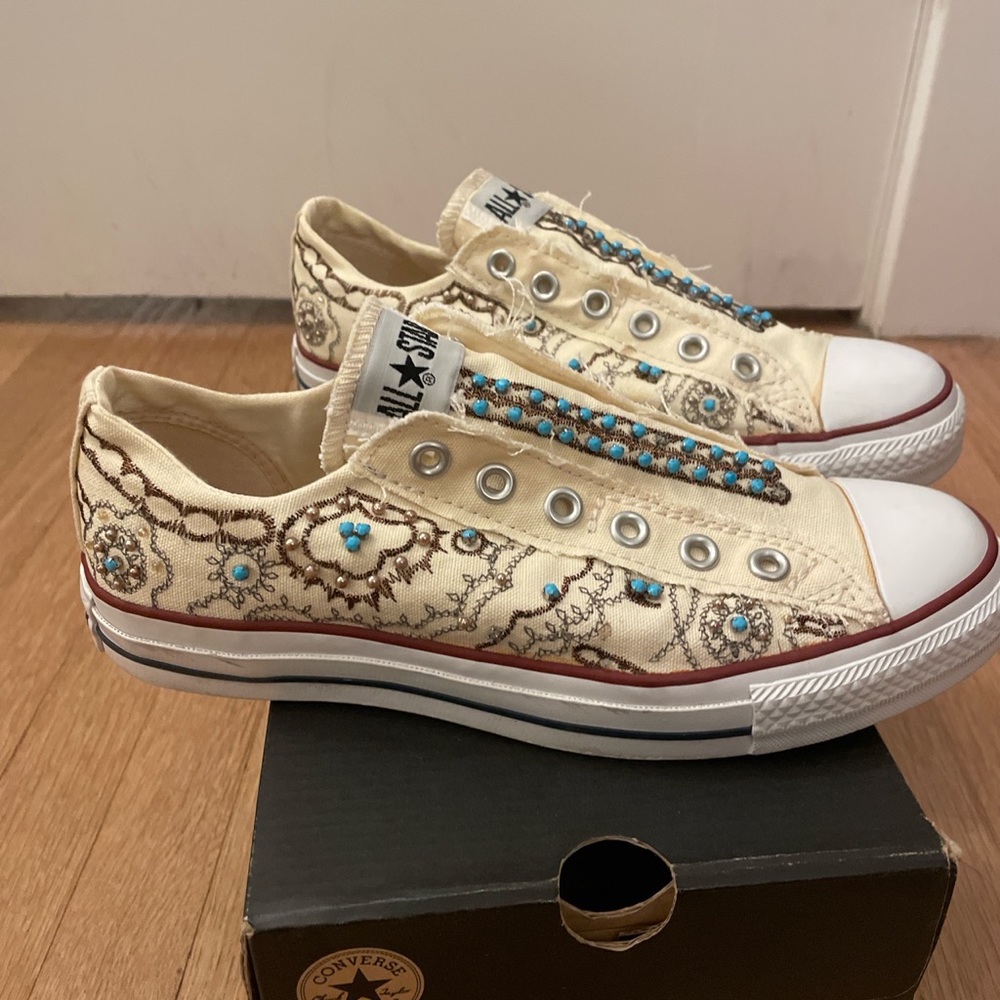 Unique Embroidered and Beaded Converse